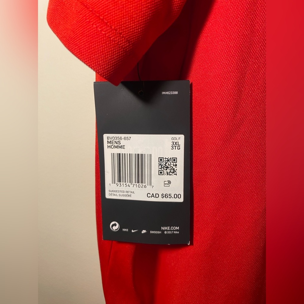 NWT - Men's Nike Dri-FIT Red Polo Shirt Size: 3XL - Picture 6 of 9